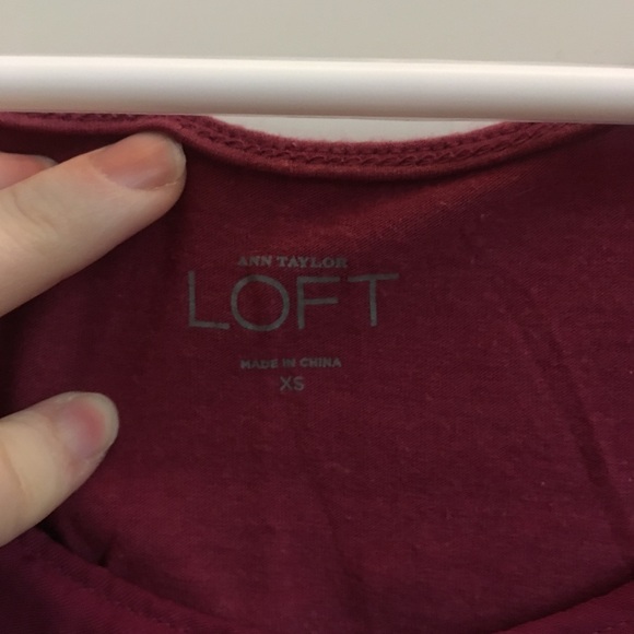 Loft XS Raspberry Ruffle Tank - Picture 4 of 4